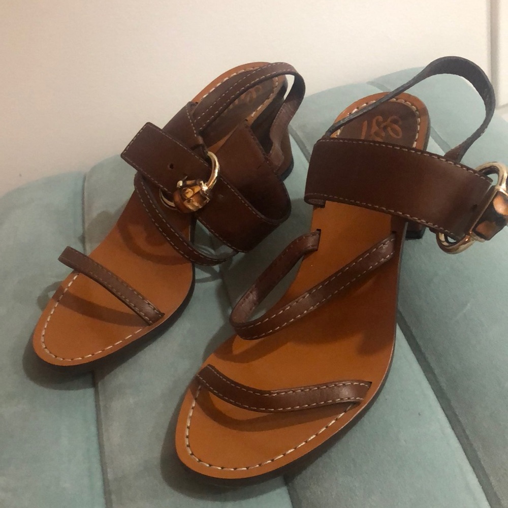 Brown Leather Authentic Gucci Vintage Sandals